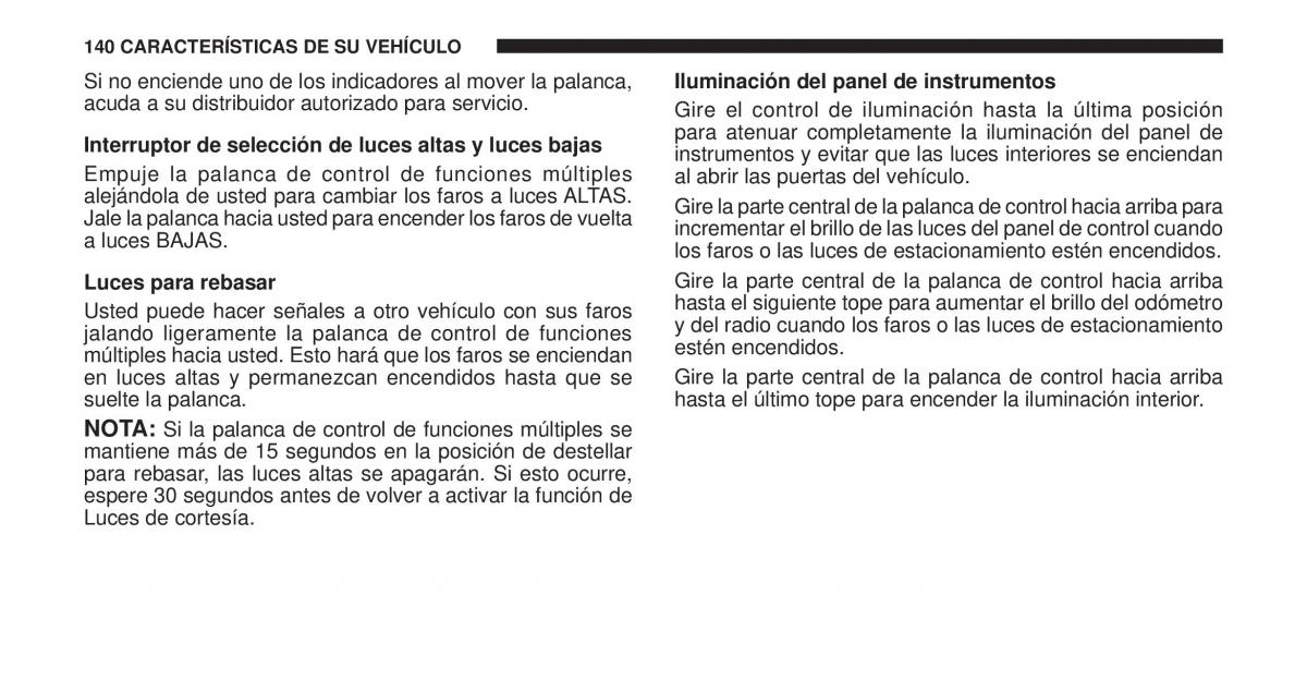 Jeep Cherokee KK manual del propietario / page 141