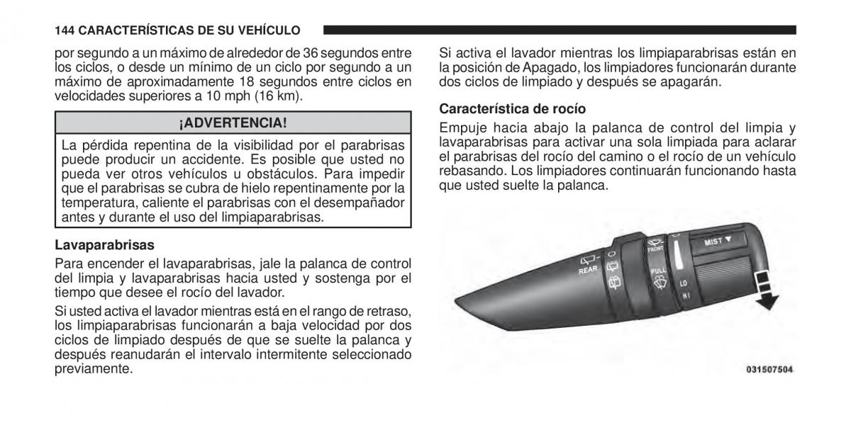 Jeep Cherokee KK manual del propietario / page 145