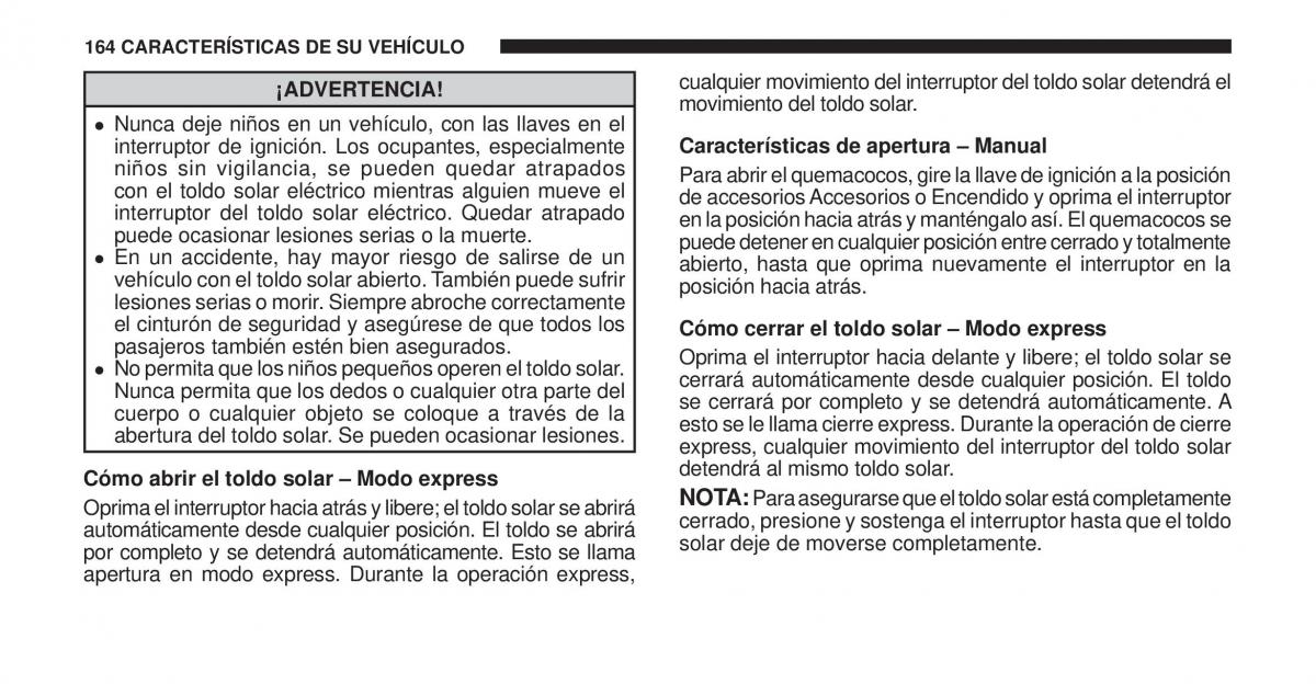 Jeep Cherokee KK manual del propietario / page 165