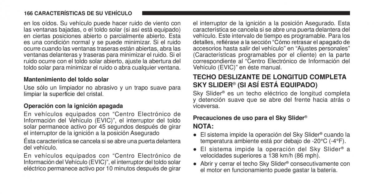 Jeep Cherokee KK manual del propietario / page 167