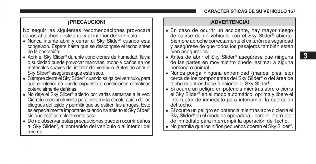 Jeep Cherokee KK manual del propietario / page 168