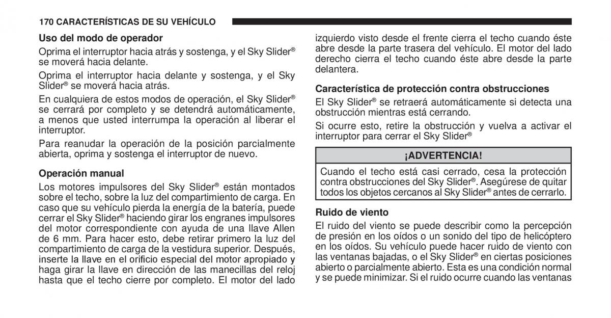 Jeep Cherokee KK manual del propietario / page 171