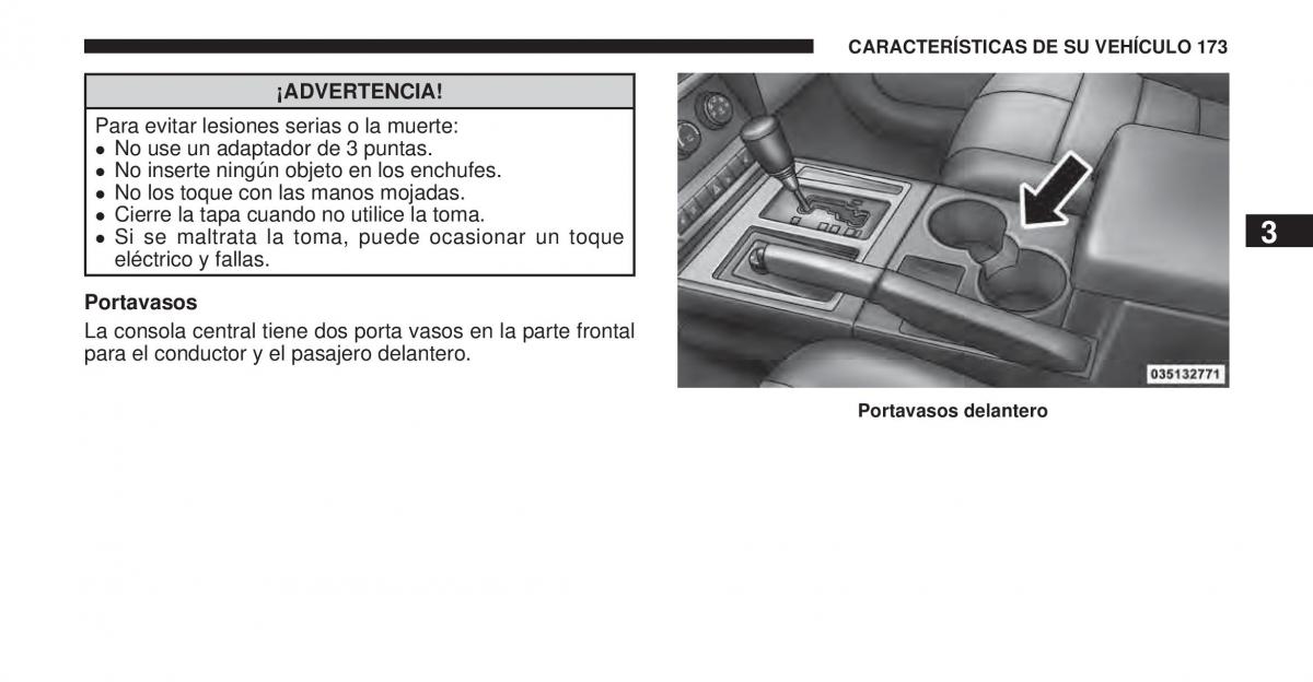 Jeep Cherokee KK manual del propietario / page 174