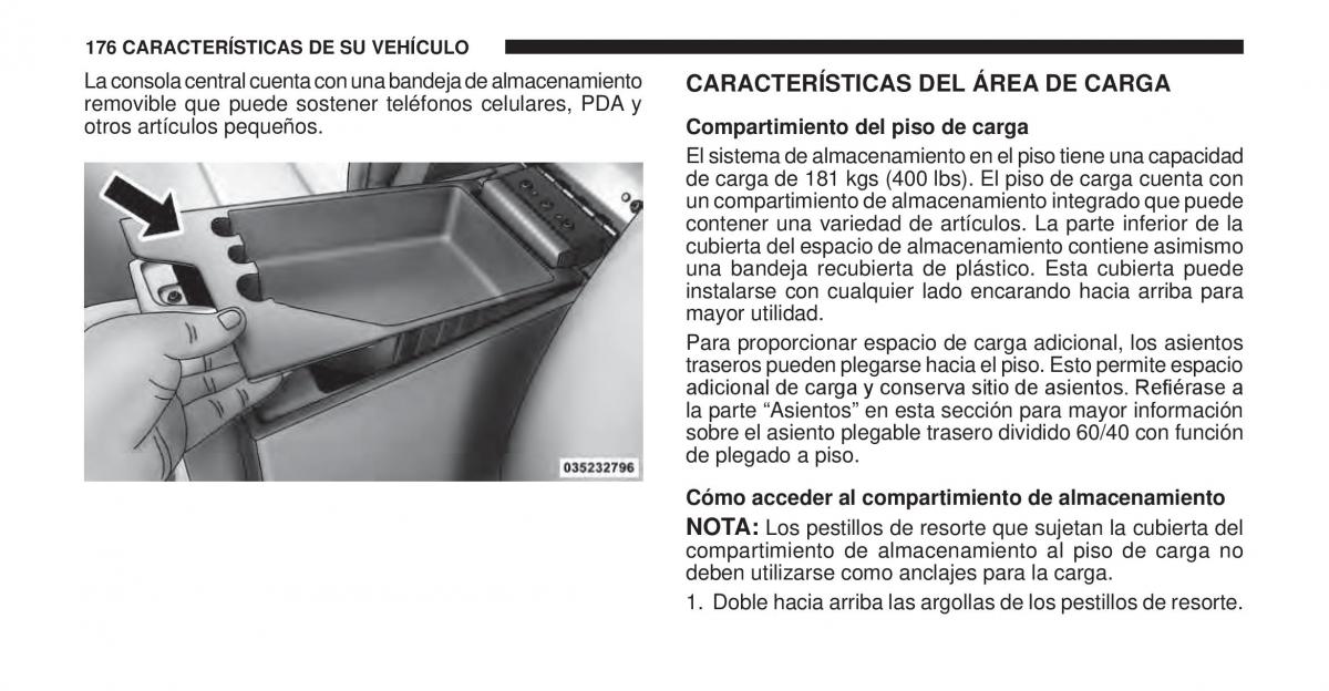 Jeep Cherokee KK manual del propietario / page 177