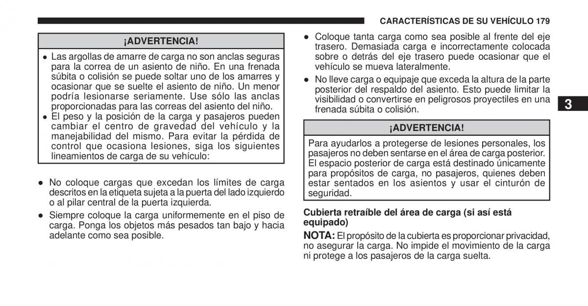 Jeep Cherokee KK manual del propietario / page 180