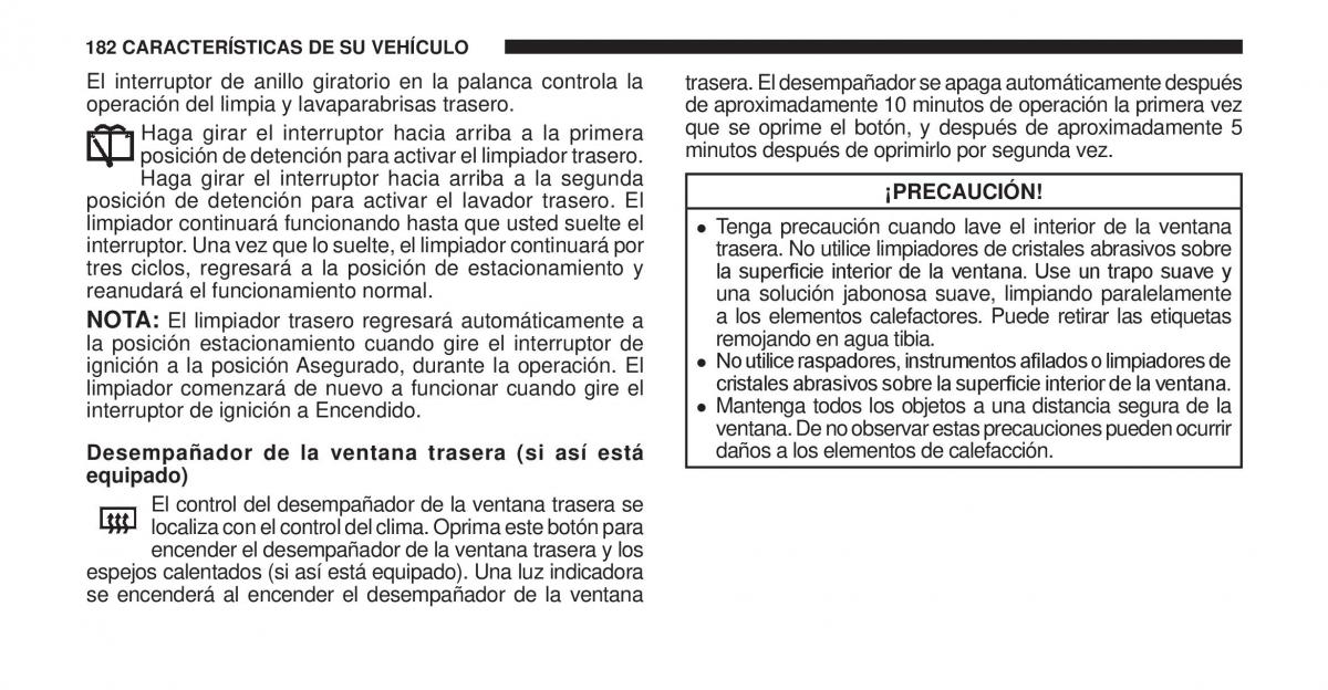 Jeep Cherokee KK manual del propietario / page 183