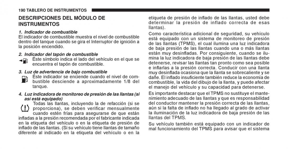 Jeep Cherokee KK manual del propietario / page 191