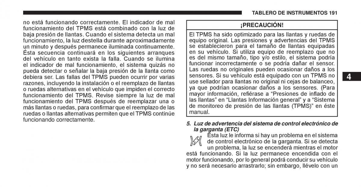 Jeep Cherokee KK manual del propietario / page 192