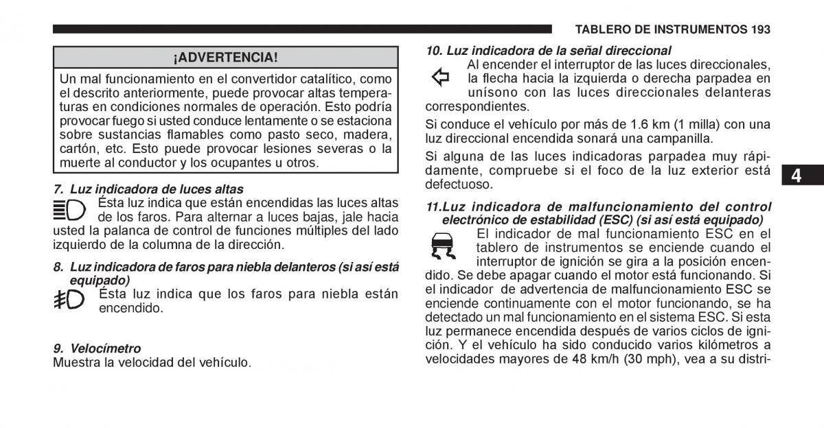 Jeep Cherokee KK manual del propietario / page 194