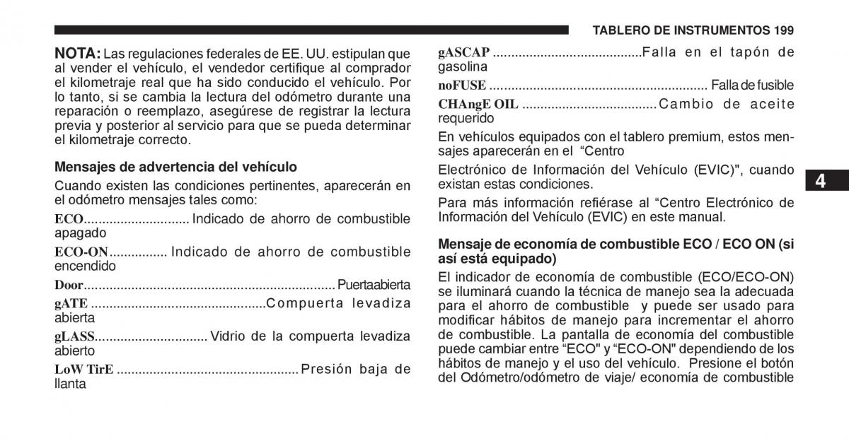 Jeep Cherokee KK manual del propietario / page 200