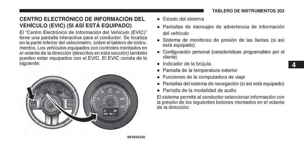 Jeep Cherokee KK manual del propietario / page 204