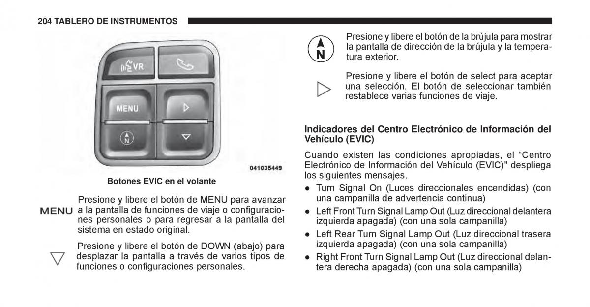 Jeep Cherokee KK manual del propietario / page 205