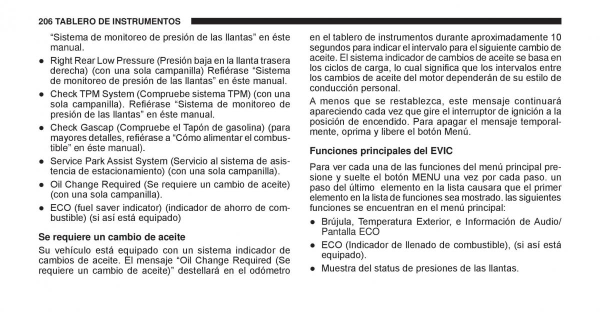 Jeep Cherokee KK manual del propietario / page 207