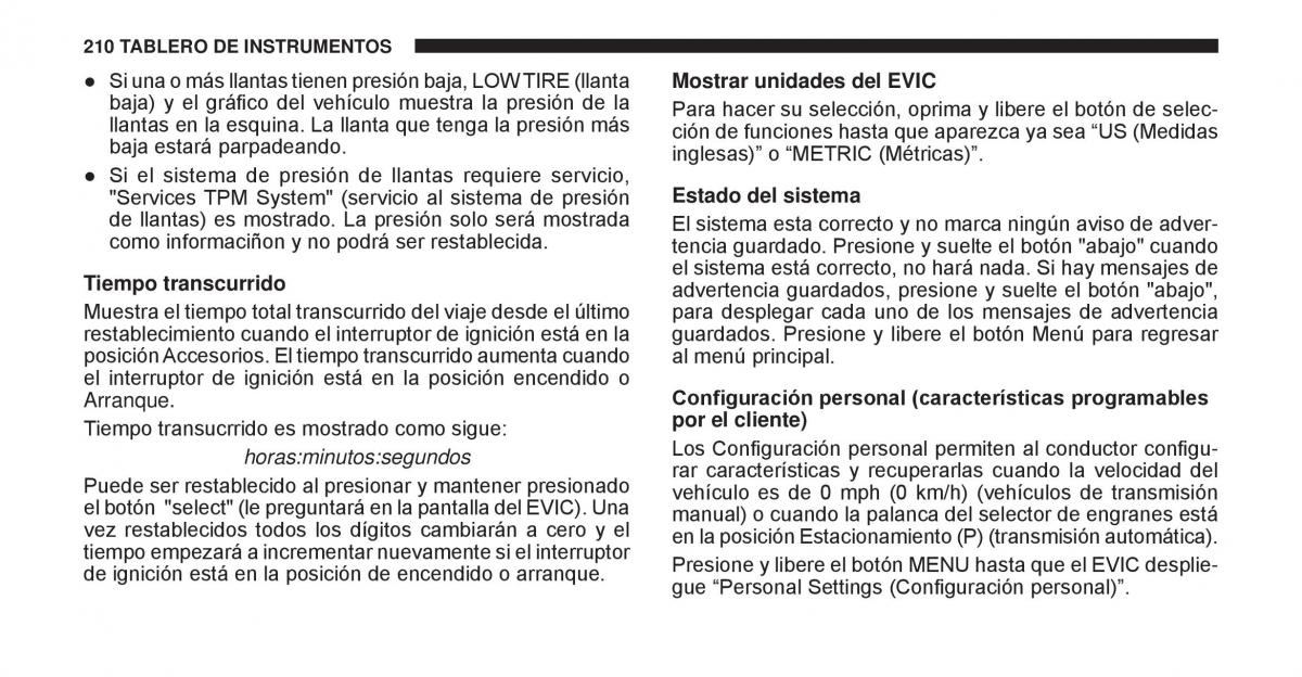 Jeep Cherokee KK manual del propietario / page 211