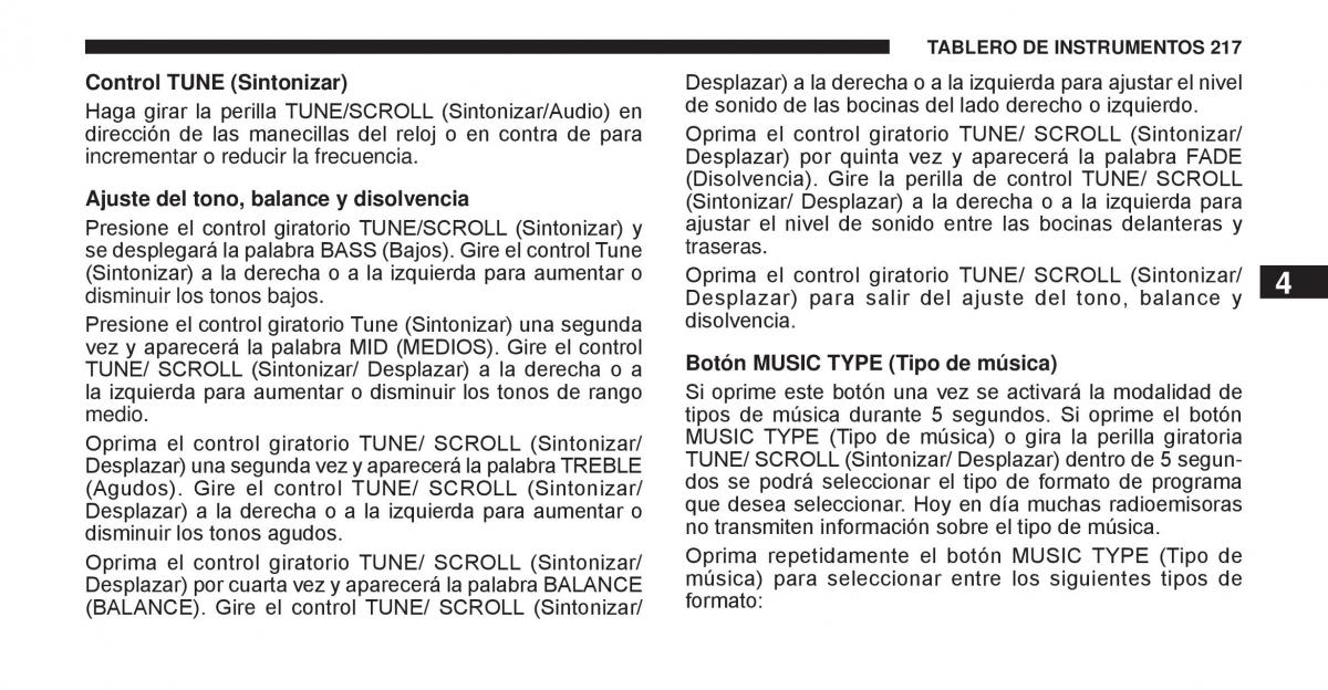 Jeep Cherokee KK manual del propietario / page 218