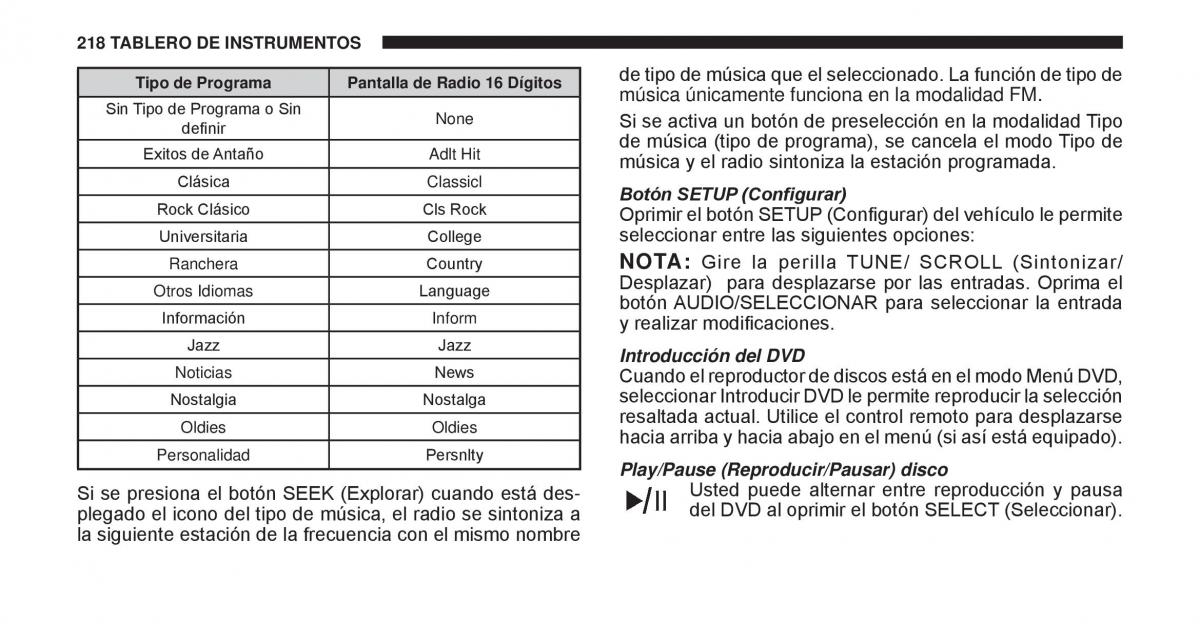 Jeep Cherokee KK manual del propietario / page 219