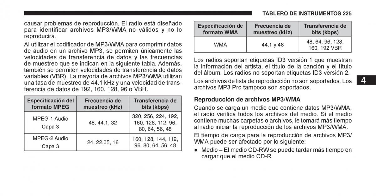 Jeep Cherokee KK manual del propietario / page 226