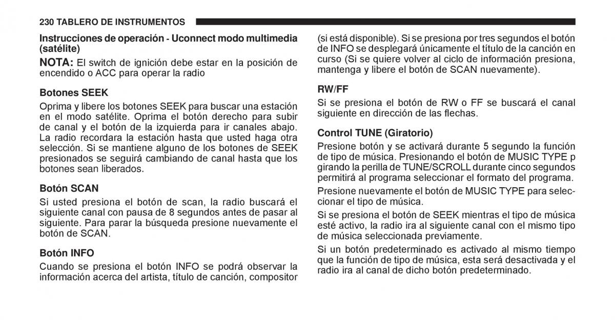 Jeep Cherokee KK manual del propietario / page 231