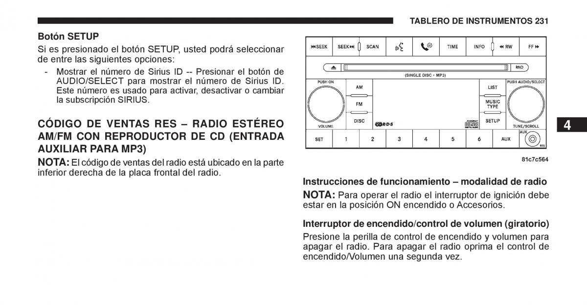 Jeep Cherokee KK manual del propietario / page 232