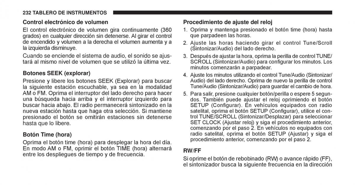 Jeep Cherokee KK manual del propietario / page 233