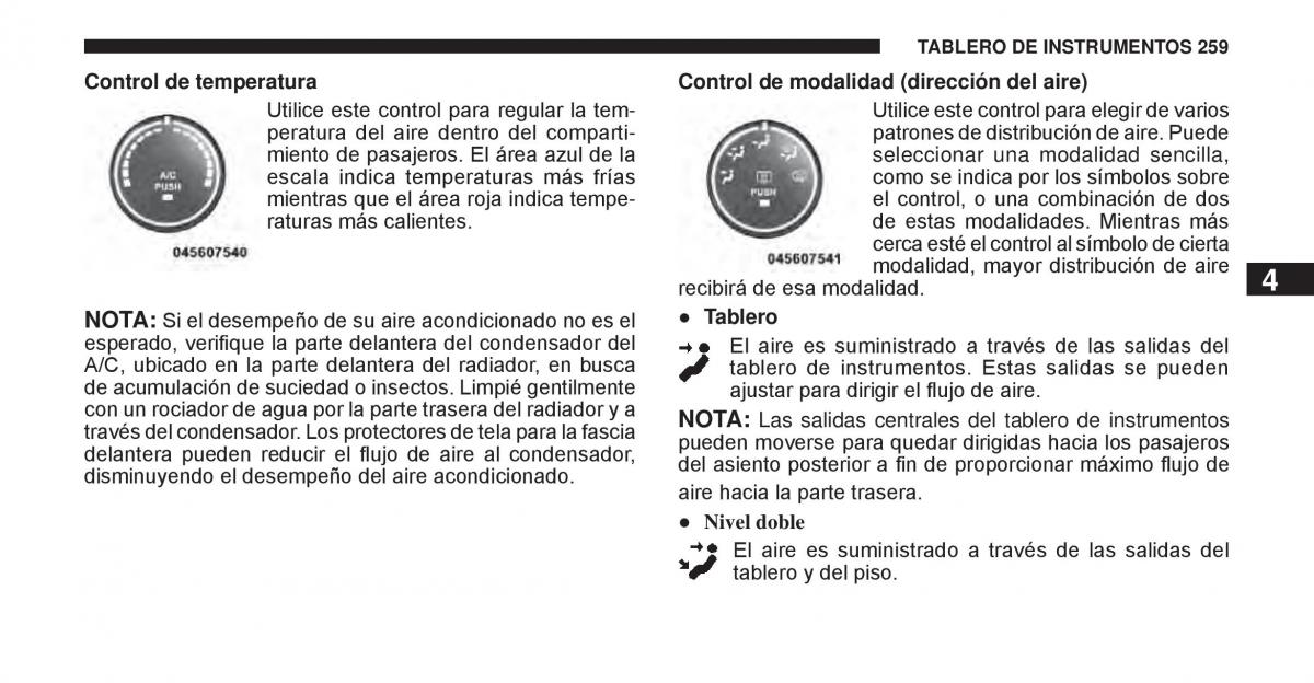 Jeep Cherokee KK manual del propietario / page 260