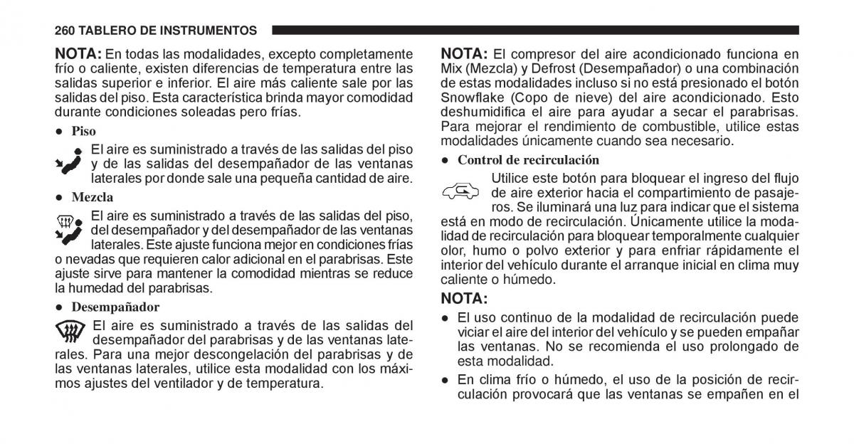 Jeep Cherokee KK manual del propietario / page 261