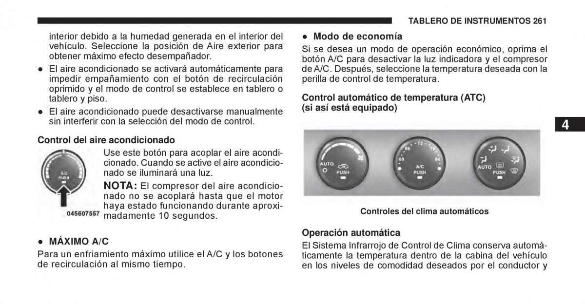 Jeep Cherokee KK manual del propietario / page 262