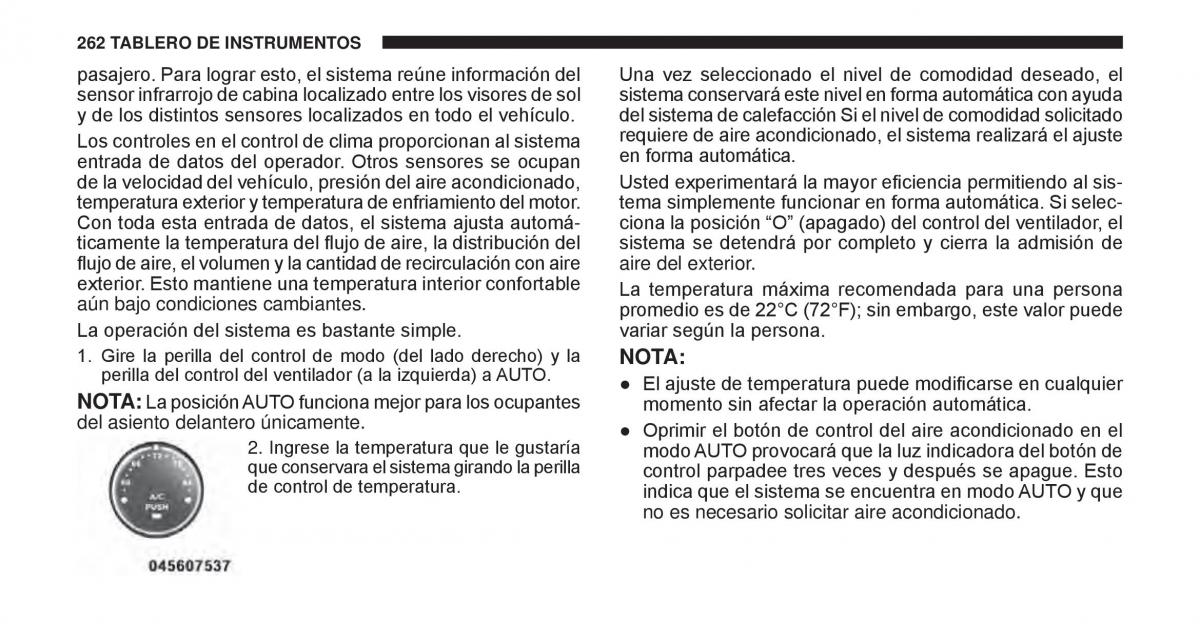 Jeep Cherokee KK manual del propietario / page 263