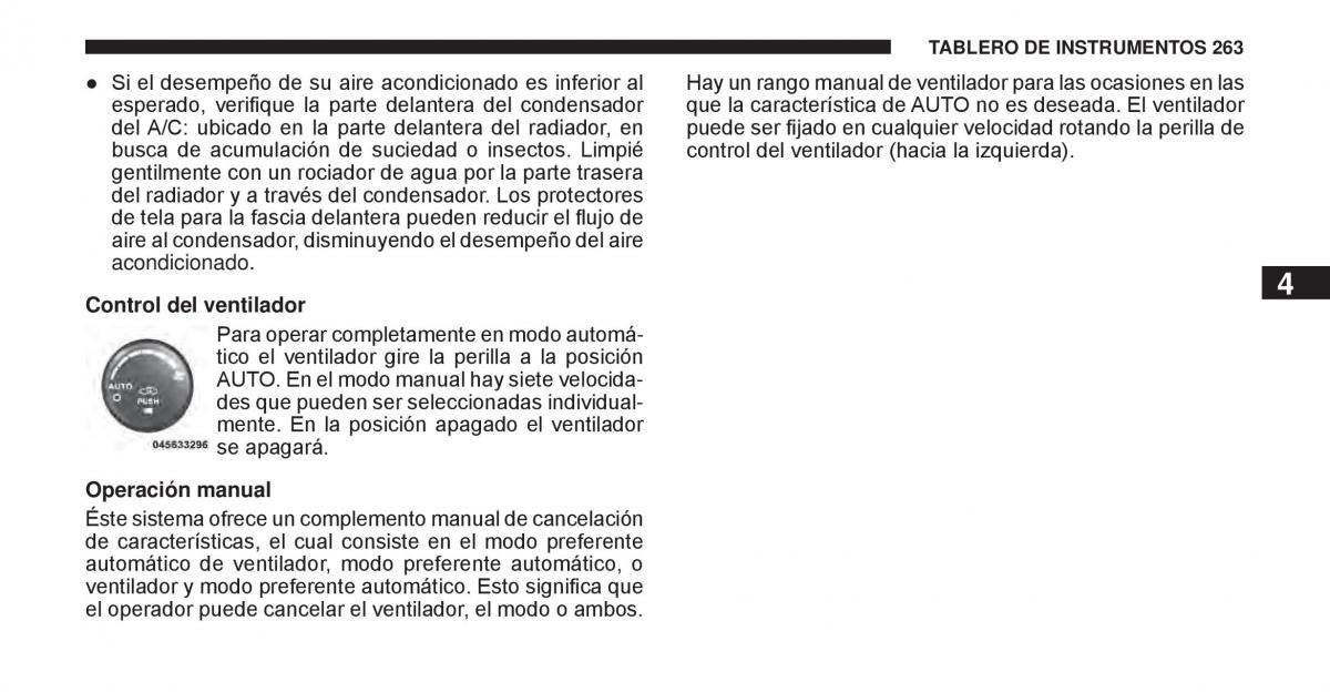 Jeep Cherokee KK manual del propietario / page 264