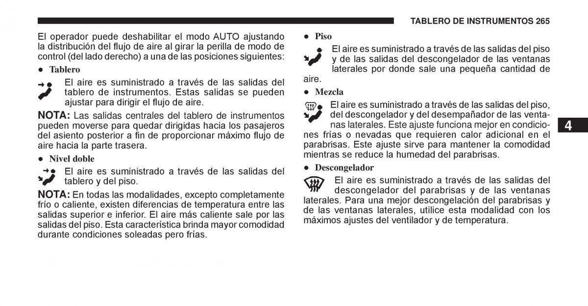 Jeep Cherokee KK manual del propietario / page 266