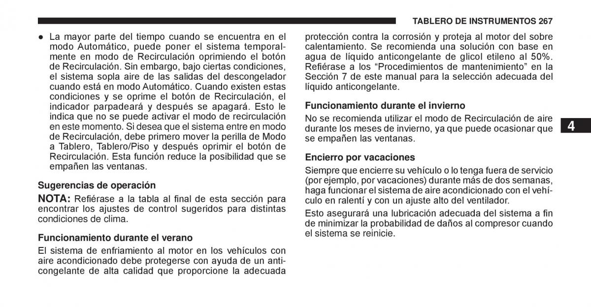 Jeep Cherokee KK manual del propietario / page 268