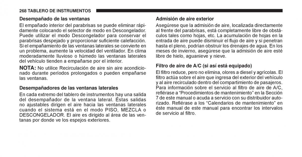 Jeep Cherokee KK manual del propietario / page 269