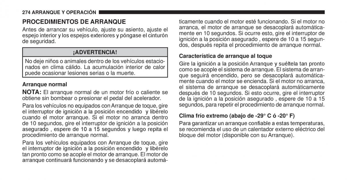 Jeep Cherokee KK manual del propietario / page 275