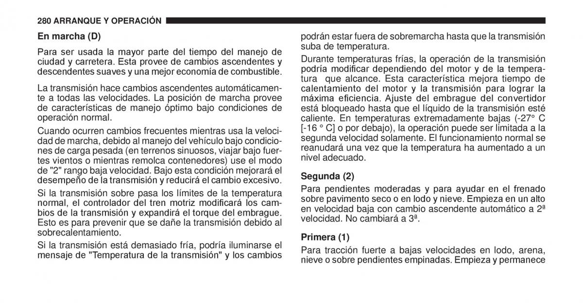 Jeep Cherokee KK manual del propietario / page 281