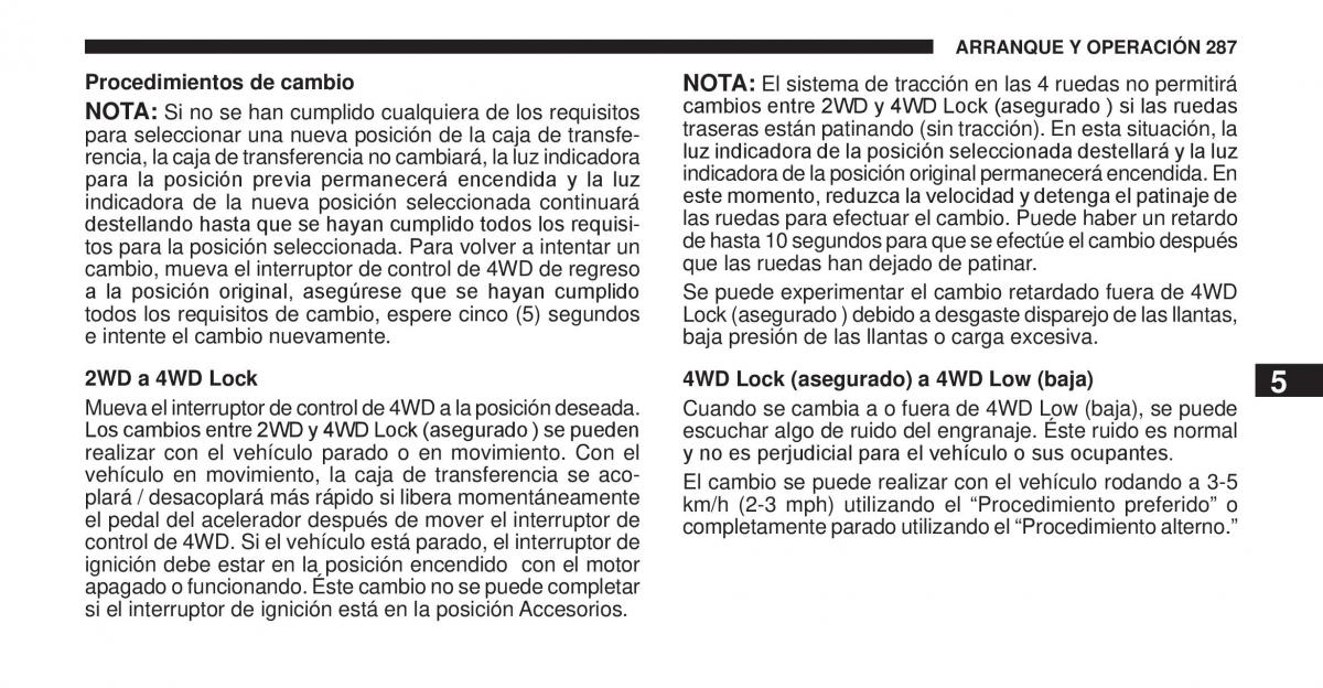 Jeep Cherokee KK manual del propietario / page 288