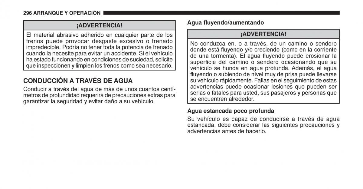 Jeep Cherokee KK manual del propietario / page 297