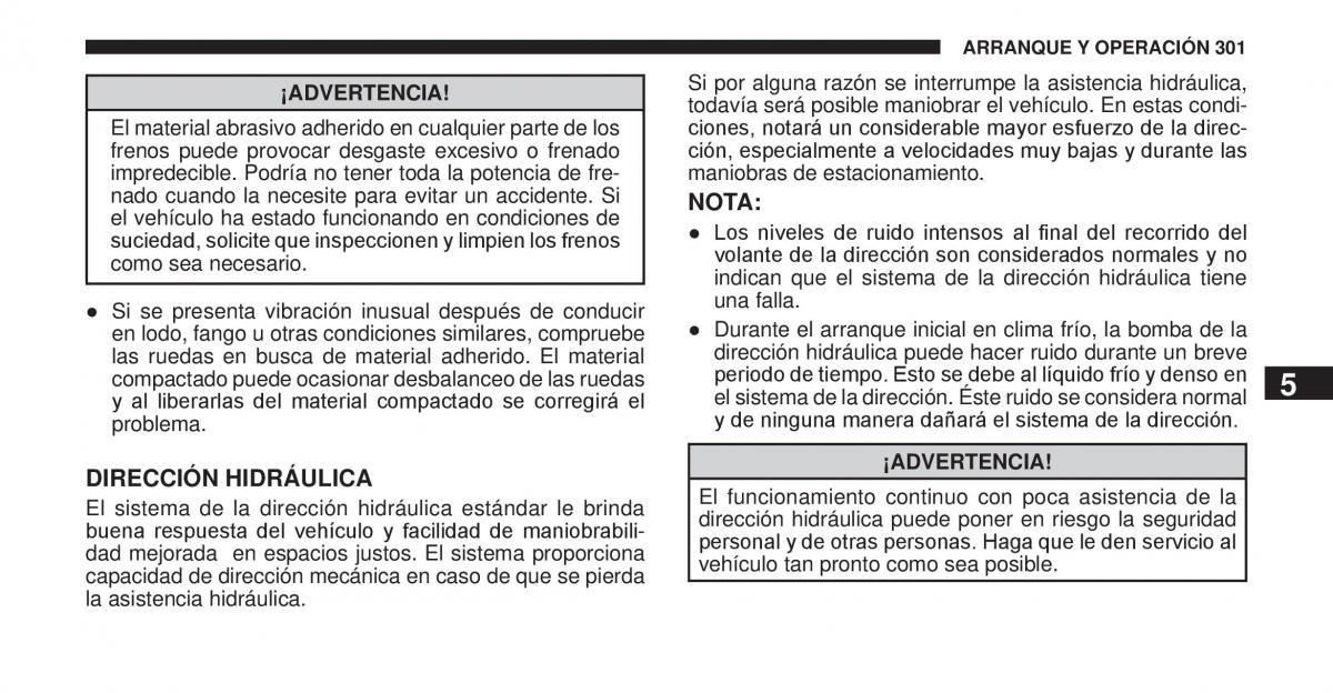 Jeep Cherokee KK manual del propietario / page 302