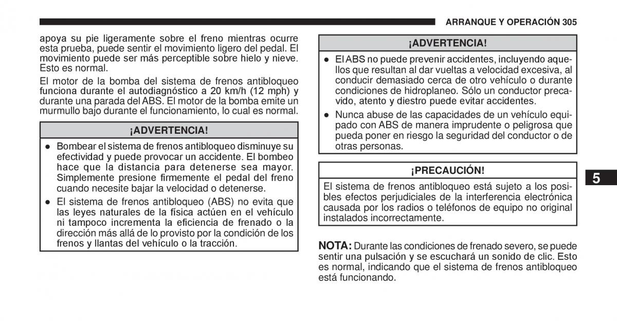 Jeep Cherokee KK manual del propietario / page 306