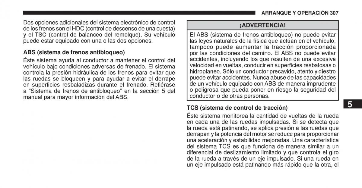 Jeep Cherokee KK manual del propietario / page 308