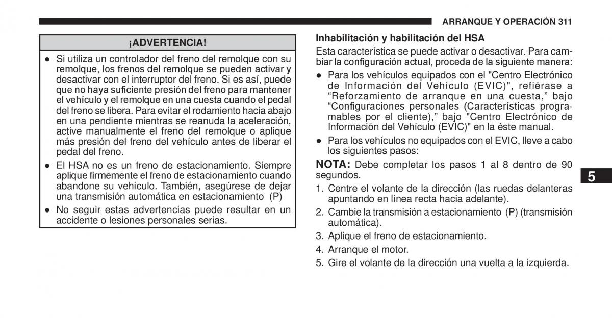 Jeep Cherokee KK manual del propietario / page 312