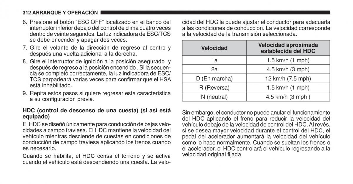 Jeep Cherokee KK manual del propietario / page 313