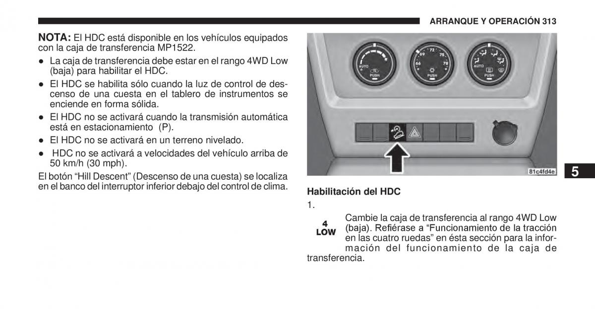 Jeep Cherokee KK manual del propietario / page 314