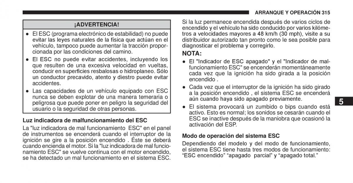 Jeep Cherokee KK manual del propietario / page 316