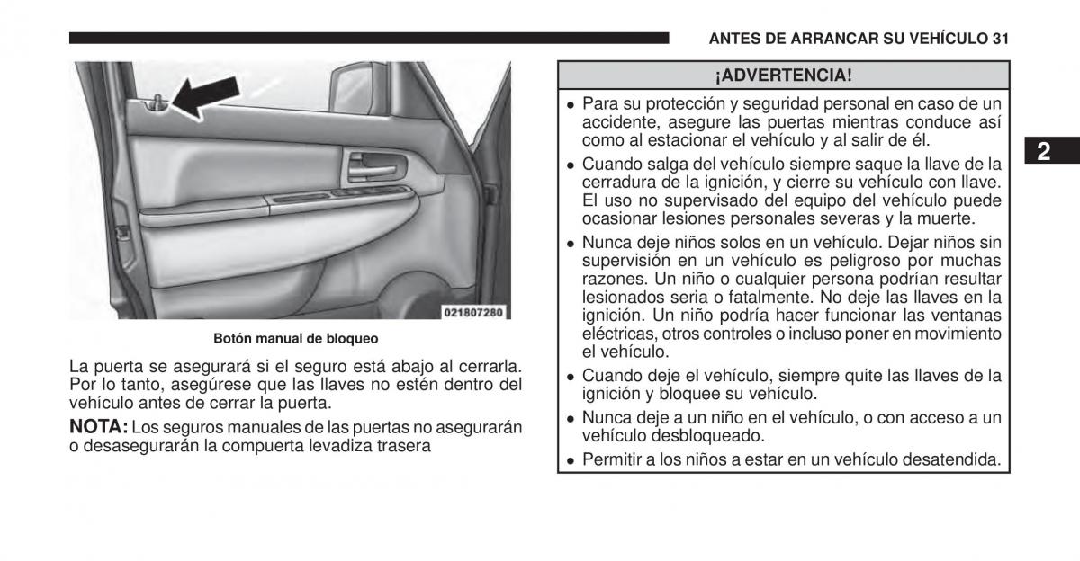 Jeep Cherokee KK manual del propietario / page 32