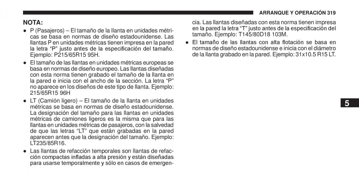 Jeep Cherokee KK manual del propietario / page 320