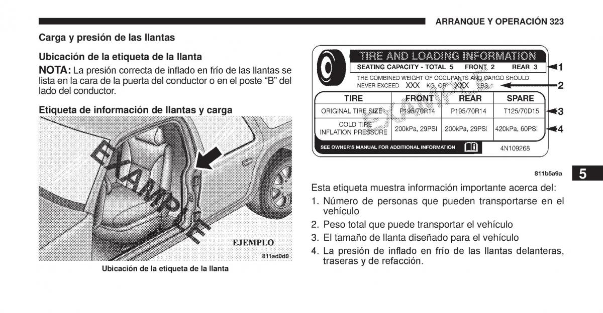 Jeep Cherokee KK manual del propietario / page 324