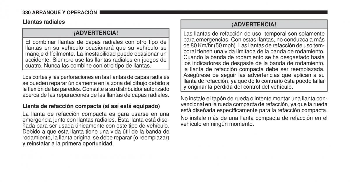 Jeep Cherokee KK manual del propietario / page 331