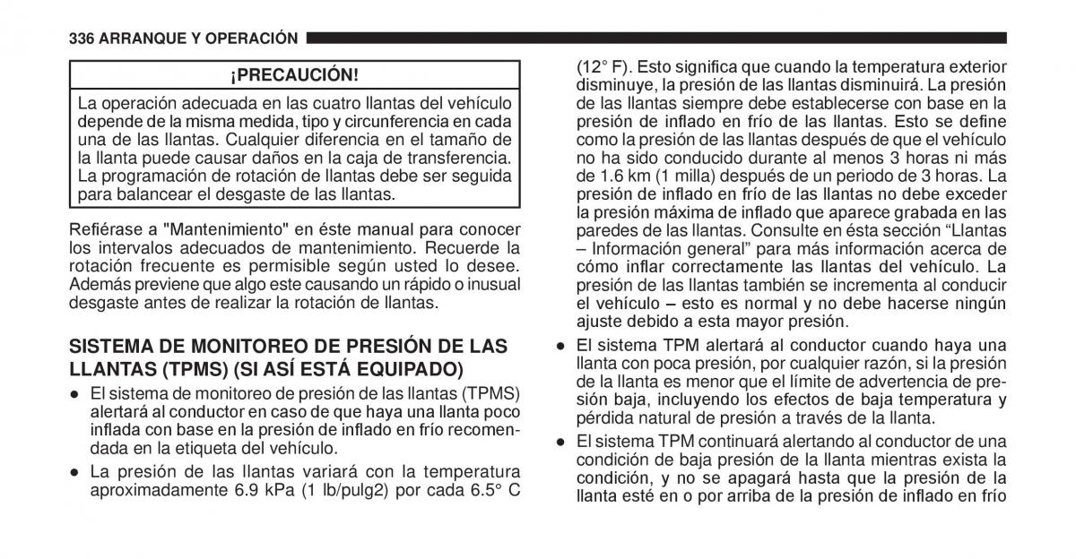 Jeep Cherokee KK manual del propietario / page 337