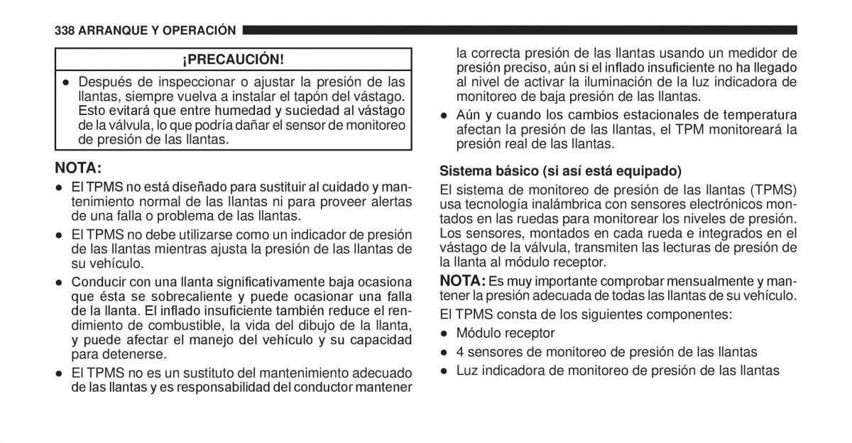 Jeep Cherokee KK manual del propietario / page 339