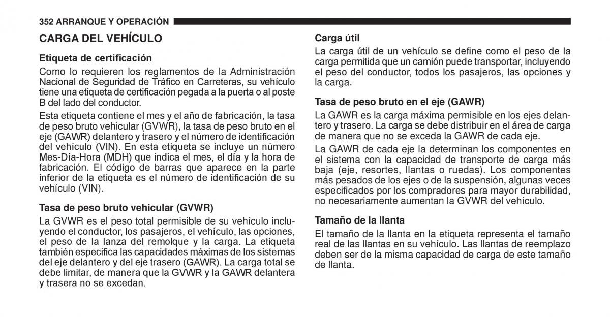 Jeep Cherokee KK manual del propietario / page 353